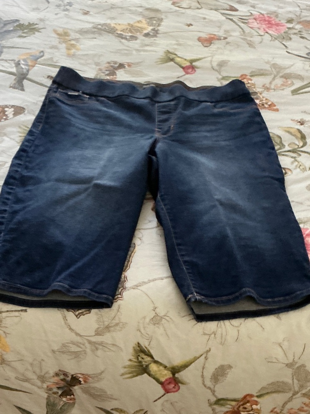 Nine West Dark Wash Denim Bermuda Shorts